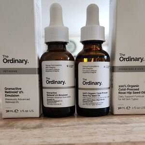 The Ordinary Skincare Set with White and Brown Bottles